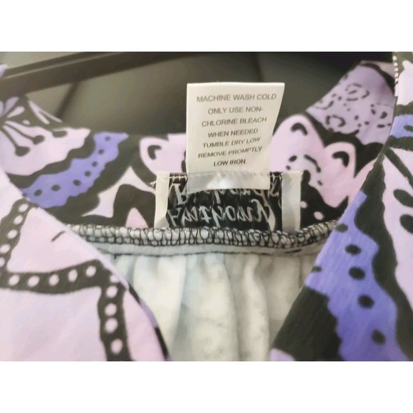 Amerimark Sweetheart Neck Purple Floral Heavyweight Fleece Lounger Dress 3X - Picture 5 of 9